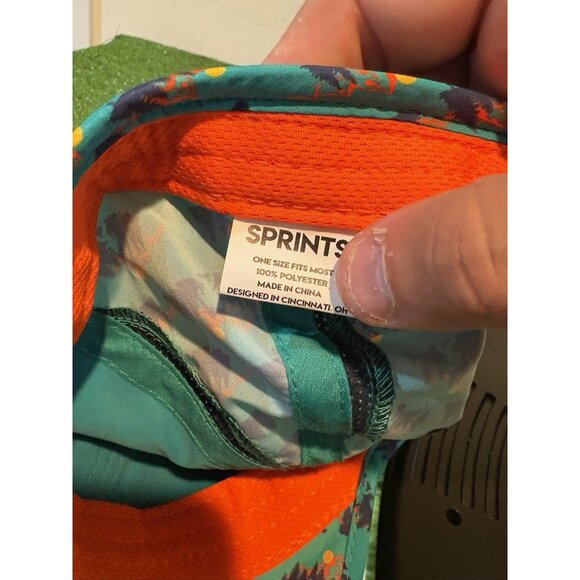 Sprints hat cap strap back green blue breathable lightweight sasquatch mens 1 - Picture 9 of 9